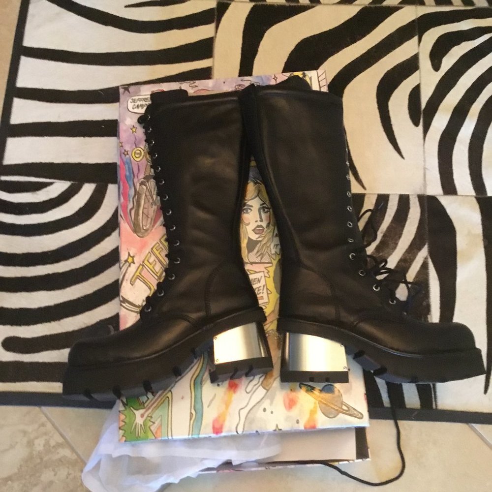 Jeffrey Campbell  Galactix leather Boots size 11 New (roomy)